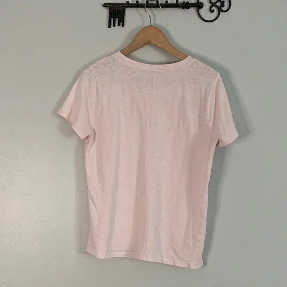 Crew Girlfriend Tee Set of 2 Medium 100% Cotton Pink Blue Basic T-Shirts - Picture 9 of 11